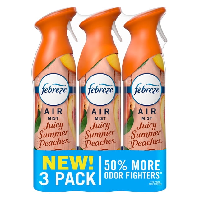 Spray ambientador Febreze Juicy Summer Peaches 3 x 240 ml