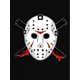 thumbnail image 2 of 1pc Women'S Casual Crew Neck T-Shirt with Geometric Killer Mask Print, Fashionable Short Sleeve Knit Polyester Top, Comfortable All-Season Summer Tee with Medium Stretch, 2 of 6