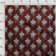 thumbnail image 2 of oneOone Georgette Viscose Fabric Leaves & Floral Block Printed Craft Fabric BTY 42 Inch Wide, 2 of 4