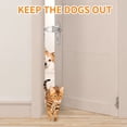 thumbnail image 2 of FOAUUH 1 Pcs Cat Door Holder Latch,Flex Latch Cat Door Stopper with Adjustable Strap 2.5-6" Wide, Cat Door Alternative to Keep Dogs Out of Litter Boxes and Food（Yellow）, 2 of 5