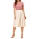 thumbnail image 2 of INSPIRAR CHIC Blusa Vintage para Mujeres con Lunares, Cuello Peter Pan, Mangas Cortas Abullonadas, Talla XS, Rosa, 2 of 7