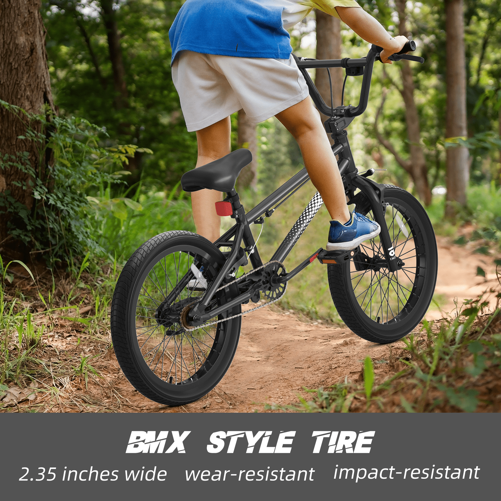 XJD, BMX Bike Freestyle Cycling Trick Bicycle for Kids, 18 Inch