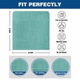 thumbnail image 6 of Turquoise Linen Chair Back Cover Only, Farmhouse Pure Color Linen Textured Chair Back Covers Set of 6, Removable Washable Slipcovers for Dining Room, Wedding & Holiday Decoration, 6 of 9