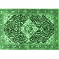 thumbnail image 1 of Ahgly Company Indoor Rectangle Medallion Emerald Green Traditional Area Rugs, 2' x 3', 1 of 4