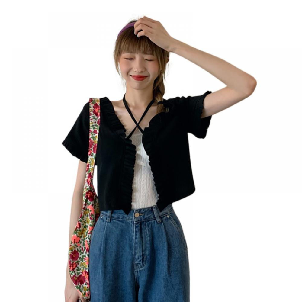 Summer Sun Clothes Clothing Women Short Section Summer New Light Breathable Hook Flowers Hollow Lace Cardigan Loose Coat 