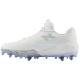 thumbnail image 4 of New Balance Men's Fuel Cell COMPv4 Low Molded Baseball Cleats White/Silver 7.5, 4 of 6