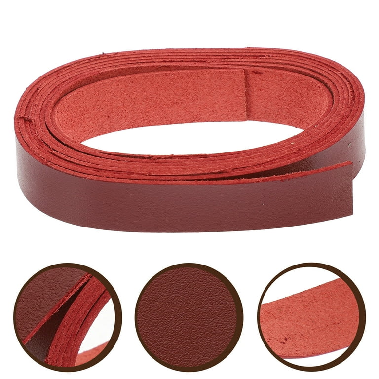 1 Roll of Leather Strap Watchband Pet Collar DIY Leather Strip Leather Belt Strips Art Crafts Making, Size: 200x2cm