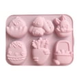 thumbnail image 1 of Harpily 50% Off Clear! Popsicles Molds Easter Rabbit Egg Silicone Cake Chocolate Cake Baking Abrasive, 1 of 8