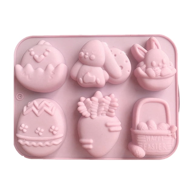 Harpily 50% Off Clear! Popsicles Molds Easter Rabbit Egg Silicone Cake Chocolate Cake Baking Abrasive