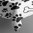 thumbnail image 3 of Pet Paw Print and Bone Rectangle Tablecloth 60"x84",Waterproof Polyester Rectangle Table Cloth, Wipeable Spillproof Polyester Tablecloth for Dining, Camping, Indoor and Outdoor, 3 of 5