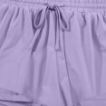 thumbnail image 5 of CYRBOKO Shorts for Girls, Soft Drawstring Elastic Waist Loose Summer Bottoms Purple Size 12-13 T, 5 of 9