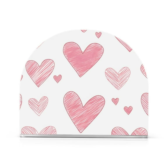Yayeee Napkin Holder for Table Kitchen Paper Tissue Organization, Hand Drawn Hearts