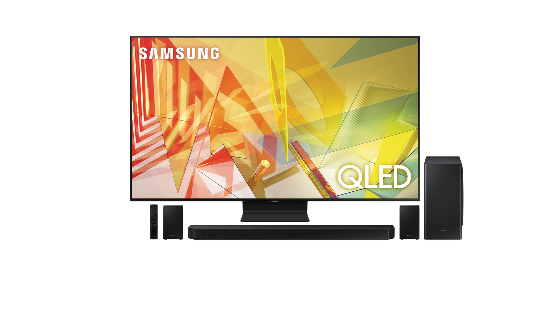 Samsung QN65Q90TA 65" 4K Ultra High Definition Smart QLED TV with a