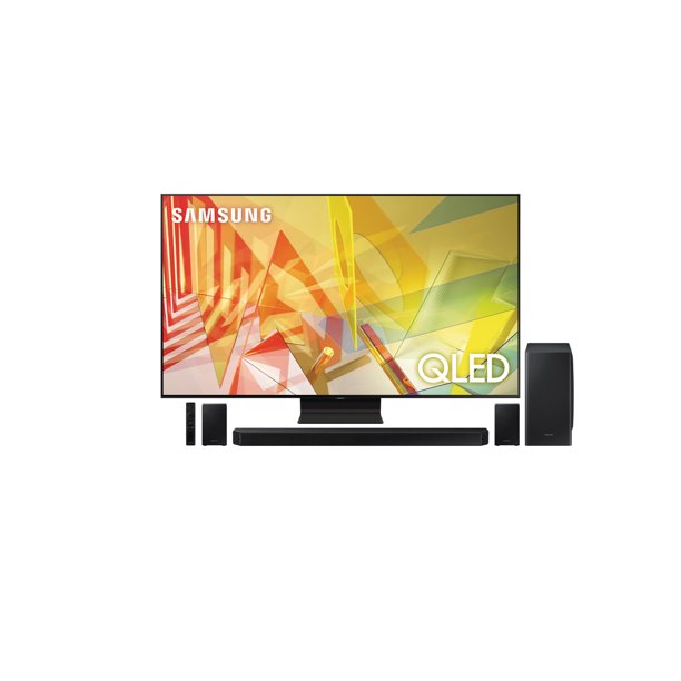 Samsung QN65Q90TA 65" 4K Ultra High Definition Smart QLED TV with a