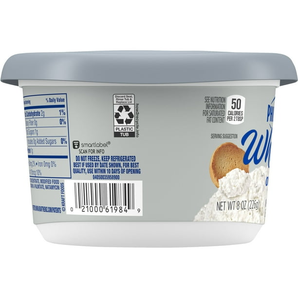 Philly Whipped Cream Cheese Spread, 8 oz Tub for Breakroom