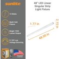 thumbnail image 2 of SUNLITE 15W 4ft. Integrated LED Strip Fixture 3000K Warm White, 2 of 9