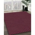 thumbnail image 3 of Ahgly Company Machine Washable Indoor Rectangle Transitional Velvet Maroon Purple Area Rugs, 5' x 8', 3 of 7