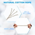 thumbnail image 3 of Unique Bargains 3 mm x 218 Yard Macrame Cord Soft Cotton Colored Macrame Crafts Yarn Rope, Coffee, 3 of 7