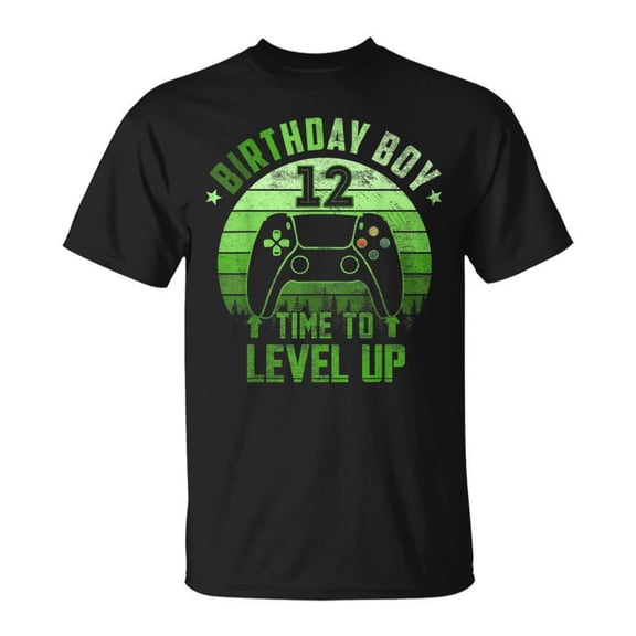 12Th Birthday Boy Time To Level Up 12 Years Old Boys V3 Unisex TShirt