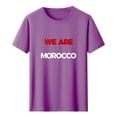 thumbnail image 2 of Gamivast "We Are Morocco" Graphic T-Shirt for Women Soccer Fan Apparel Casual Short Sleeve Crew Neck Tee Soft Lightweight Summer Sports Everyday Comfortable Top Purple XL, 2 of 5