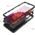 thumbnail image 5 of Galaxy S21 Ultra Case for Samsung Galaxy S21 Ultra 5G Case Military Drop Shockproof  Heavy Duty Rugged 3 in 1 Protection Cover for Galaxy S21 Ultra Phone Case (Black+Black), 5 of 14