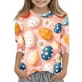 thumbnail image 5 of Easter Kids' 3/4 Sleeve Printed T-Shirt, Comfortable Casual Top, 5 of 5