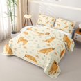 thumbnail image 3 of Homewish Golden Retriever Animal Twin Quilt Set,Dog Paws Bone Twin Coverlet Set,Yellow,2 Pieces, 3 of 7