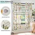 thumbnail image 3 of Yayeee Window Curtains Light Filtering 63"x52" Grommet Panel Pair Home Living Room Decor, Birds Sunflowers, 3 of 7