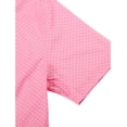 thumbnail image 5 of INSPIRE CHIC Men's Shirts Point Collar Short Sleeve Polka Dots Button Down Shirt 34 Pink, 5 of 7