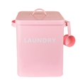 thumbnail image 2 of Canasta De Almacenamiento De Hierro Caja Contenedor De Contenedores Organizador Ropa Lavandería Soportes Para Hogar LAVANDERÍA-ROSA Soledad Recipiente de almacenamiento de hierro de la cocina, 2 of 10