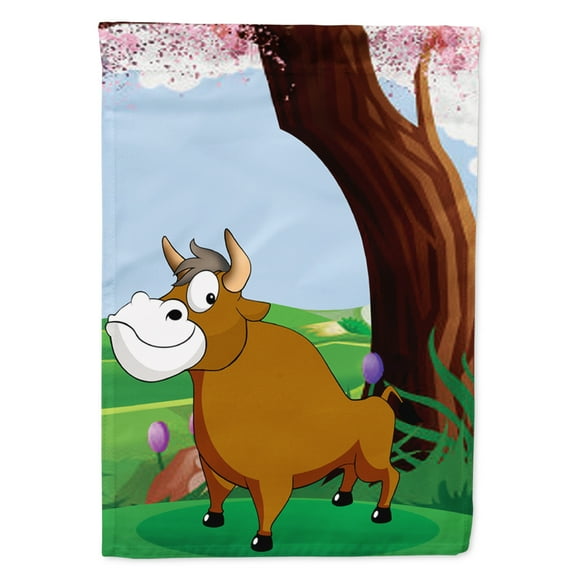 Carolines Treasures APH7628GF Bull under the Tree Flag Garden Size Small multicolor