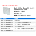 thumbnail image 2 of Cabin Air Filter - Compatible with 2014 - 2020 Freightliner 122SD 2015 2016 2017 2018 2019, 2 of 2