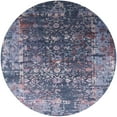 thumbnail image 1 of Ahgly Company Indoor Round Mid-Century Modern Purple Oriental Area Rugs, 8' Round, 1 of 6