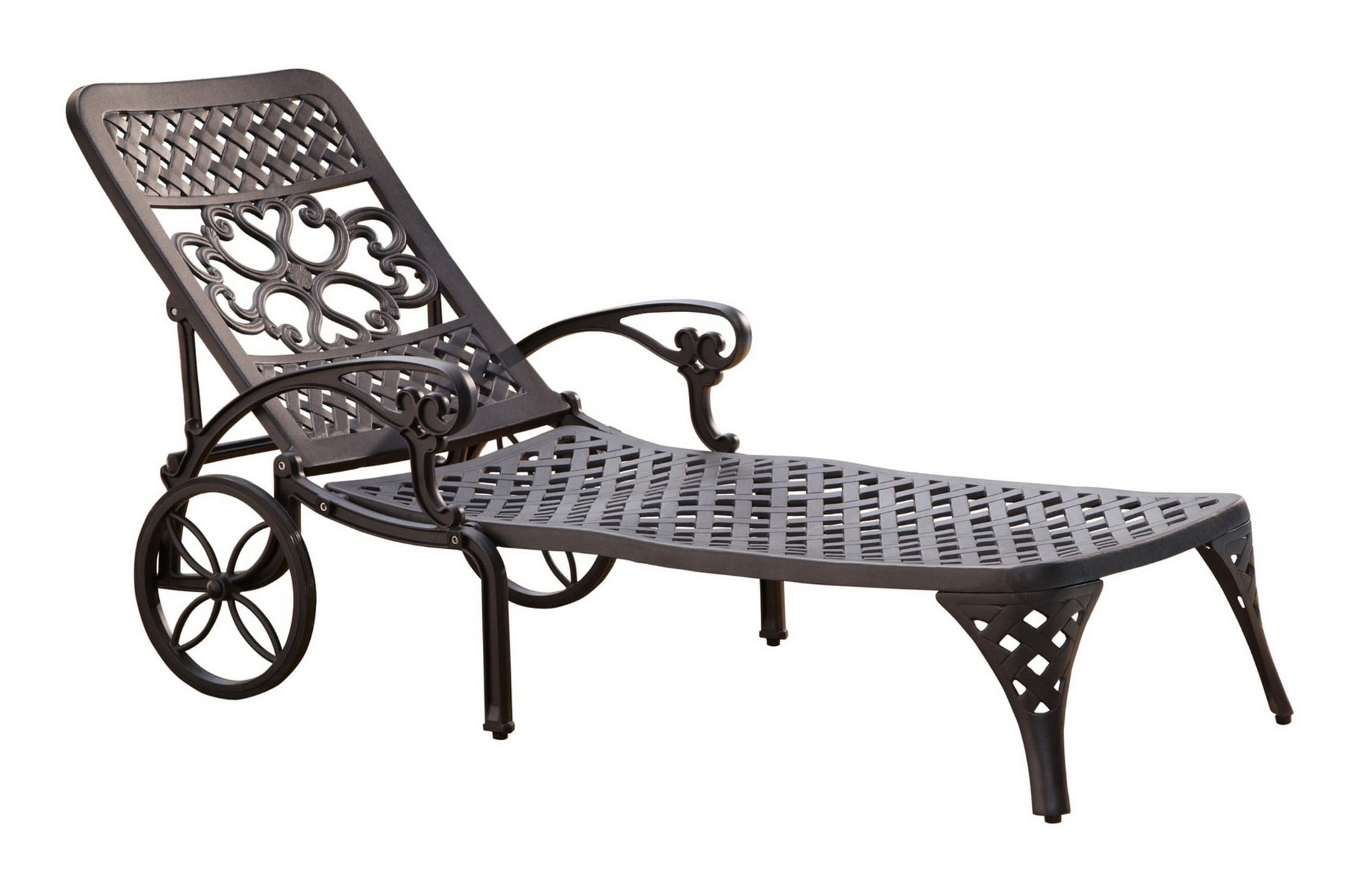 Homestyles Sanibel Black Outdoor Chaise Lounge