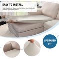 thumbnail image 4 of Fundas de cojines de asiento 100% impermeables Fundas de sofá seccionales Fundas de cojines de sofá de 4 piezas Funda de cojines separados en forma de L para sofá izquierdo/derecho (sofá grande de 3 plazas + 1 chaise longue, marfil) Marfil3 plazas + chaise longue, 4 of 5