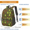 thumbnail image 3 of Bigfoot and Tree Green Pattern 17" School Backpacks for Teens,Waterproof Oxford Fabric,S-Shape Padded Straps for School,Travel,Hiking,Camping, 3 of 6