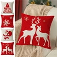 thumbnail image 1 of Vaidha Housses de Coussin de Noël 18x18 Pouces, Coussins Décoratifs Rouges pour Arbre de Noël, Décoration d'Hiver pour Canapé, 1 of 6