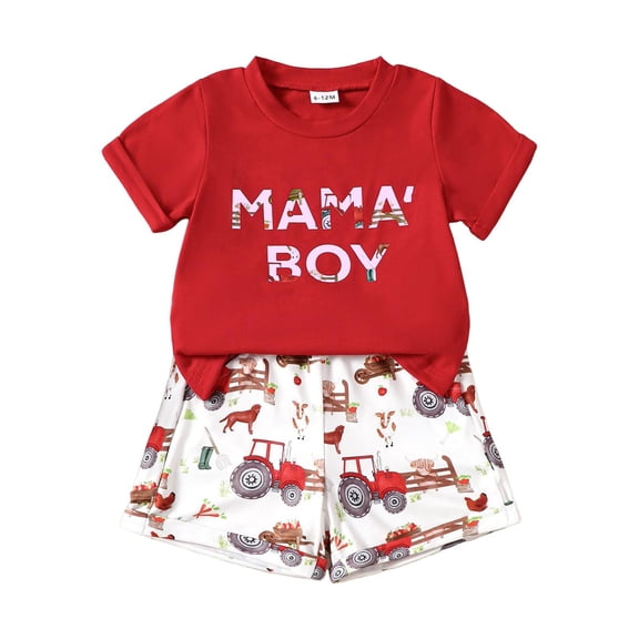 Soepste Boys Summer Clothes 2T Boys Clothes Boy Girls Toddler Summer Outfit T-Shirt Toddler Boy Summer Clothes Short Set