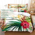 thumbnail image 3 of Bedroom Single Full Bed Double Size King 3D Plant Green Linens Pillowcase Set Bedding Cover Duvet Quilt, 3 of 7