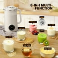 thumbnail image 4 of 8 in 1 Nut Milk Maker Blender, 32oz Automatic Soybean Machine With Delay Start/Keep Warm/Boil Water, Homemade Soy, Almond, Oat, Coconut, Plant Based, Cream, 4 of 7