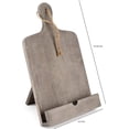 thumbnail image 3 of Cookbook Stand Recipe Book Holder Stand with Wood Cutting Board Design, Cookbook with Back Stand for Convenient Countertop Display or String for Wall Mounting iPad and Tablet Hands Free StandGray, 3 of 3