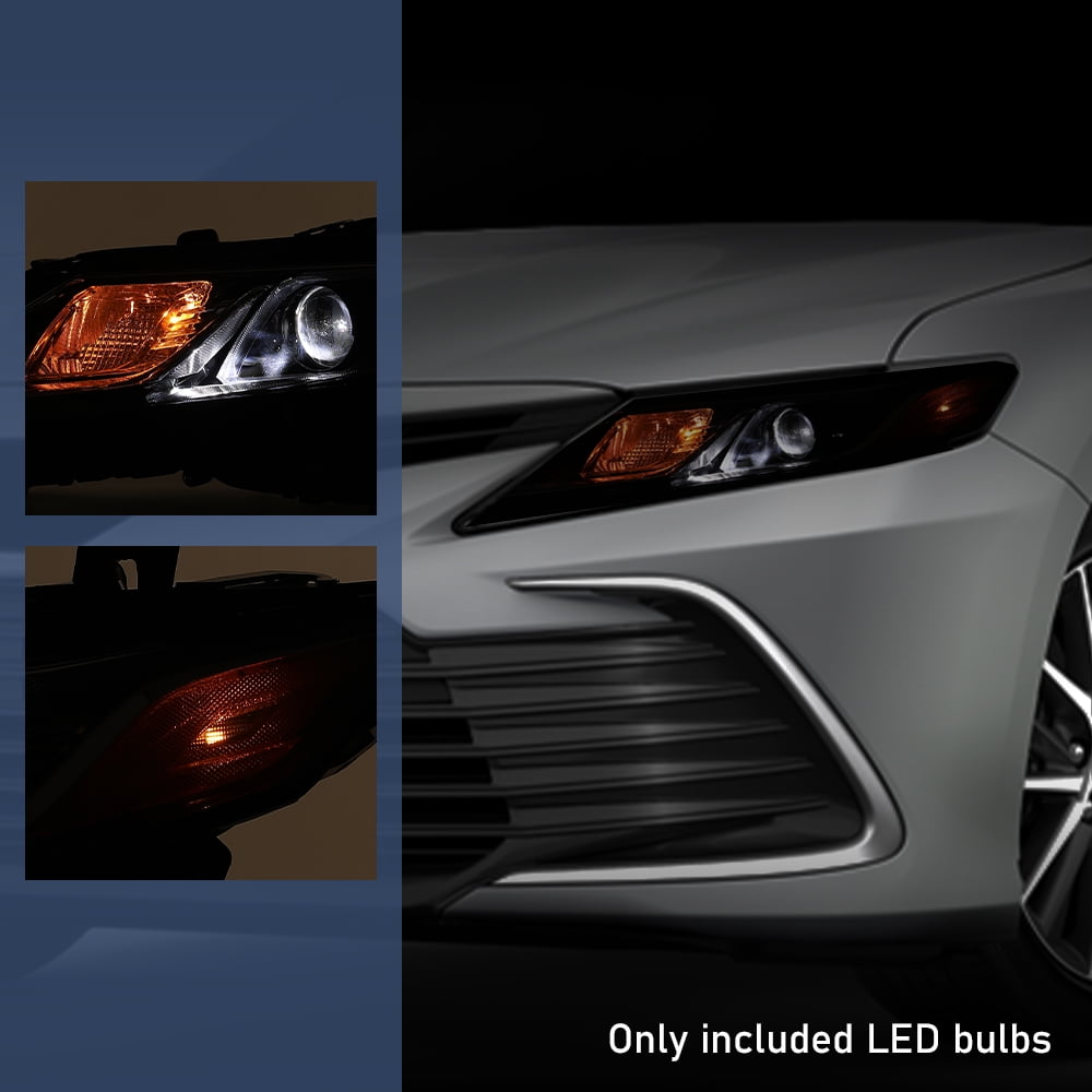 Projector Headlight Assembly Left Driver Side Fit for Toyota Camry LE SE 2018 2019 2020 2021 2022 Headlamps