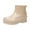 Khaki, variant on Women's Durable Rain Shoes Thick Sole Waterproof Outdoor Work Fishing Travel Boots Casual Garden Shoes