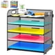 thumbnail image 1 of Bandeja Organizadora de Papel de 5 Niveles con asa, Organizador de Archivos de Malla para Escritorio, Clasificador para Suministros de Oficina, 1 of 4