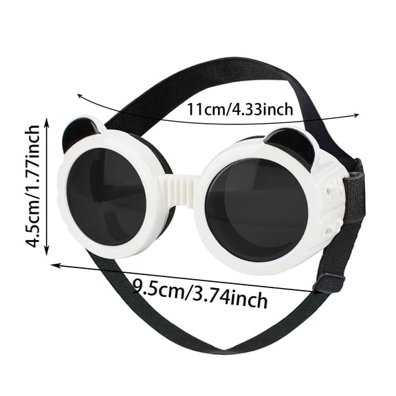 Adjustable Pet Goggles for Cats and Dogs, 9.5cm Bear Ear Style UV Protection Sunglasses,Colour as Pictured