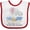 White and Red, variant on Inktastic My Daddy Loves Me to the Moon and Back Elephant Family Boys or Girls Baby Bib