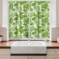 thumbnail image 2 of Ambesonne Exotic Kitchen Curtains, Tropical Forest Leaves Art, 55"x45", White and Fern Green, 2 of 3