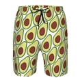 thumbnail image 3 of Fuzoiu Avocado Print Men's Beach Shorts,Men's Swim Trunks,Quick Dry Board Shorts with Pockets,Men's Bathing Suits for Surfing, Running, and Casual Wear-Large, 3 of 6
