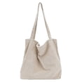 thumbnail image 2 of Women Shoulder Bag Corduroy Large Capacity Fashion Simple Keys Mobile Phone Tote Reusable Handbag, 2 of 10