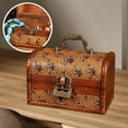 thumbnail image 2 of DOLITY Chinese Jewelry Storage Box Lockable Keepsake Decorative Home Decor Wooden B, 2 of 7
